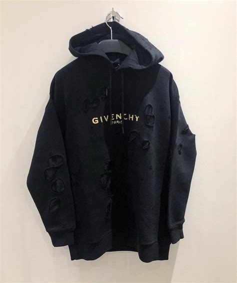 givenchy overlapped hoodie|givenchy paris sweatshirt destroyed.